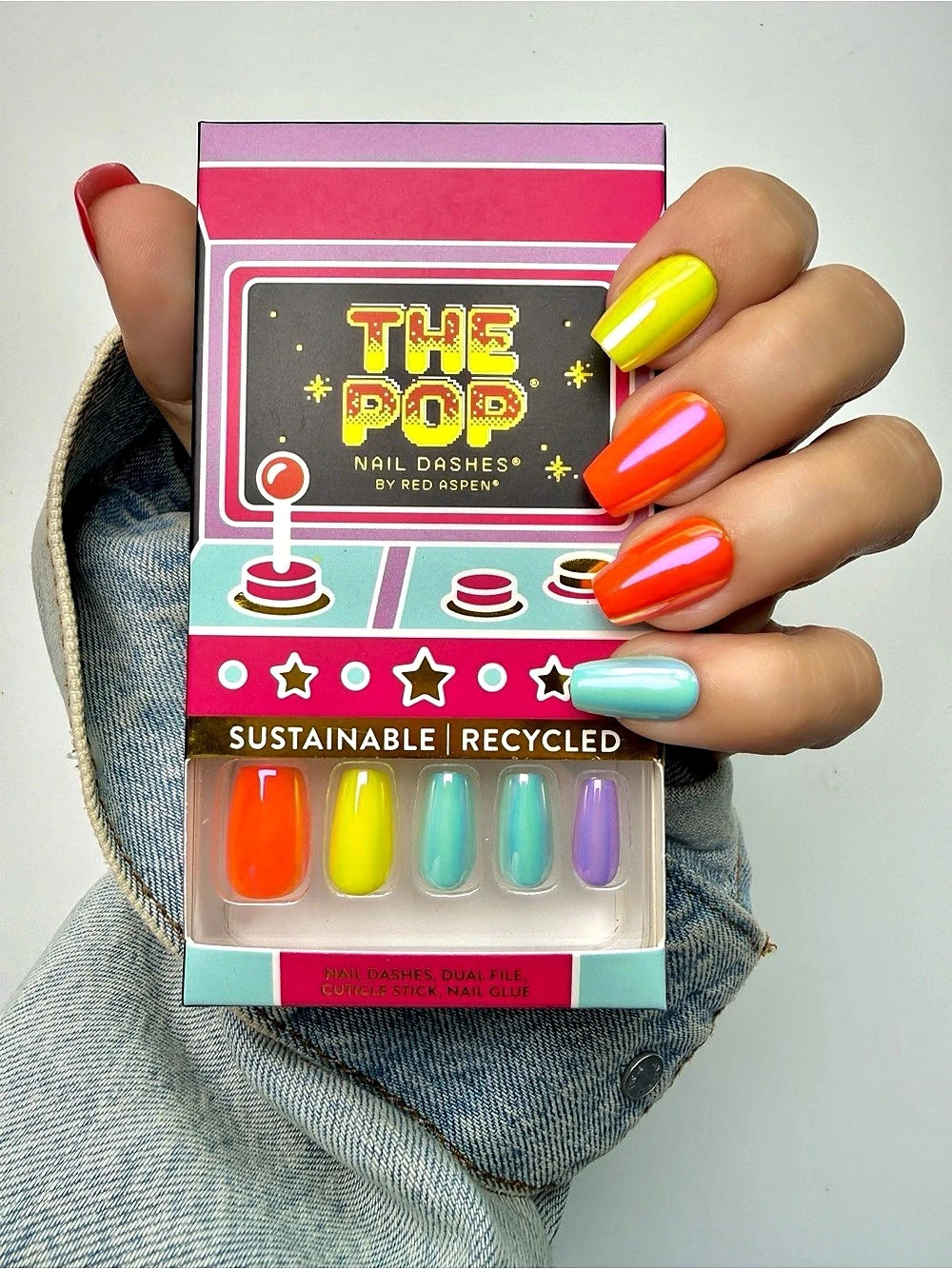🚨New Release Red Aspen The POP Mickey Multicolor NWT Press-On Nails